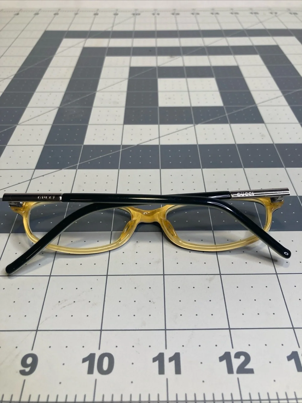 GUCCI GG2468 Eyeglasses Frame Italy 153 Black/ Yellow